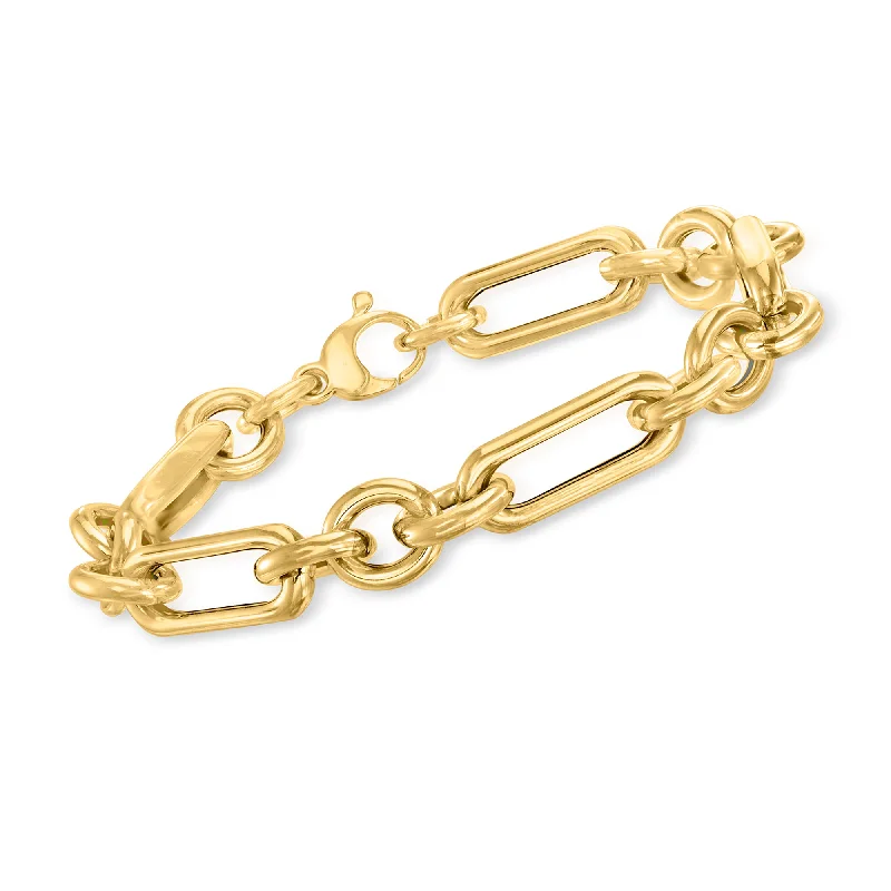 Elegant Jewelry, Exclusive Prices – Shop Now Ross-Simons Italian 14kt Yellow Gold Chunky Alternating Cable-Link Bracelet Elegant Jewelry, Exclusive Prices – Shop Now Ross-Simons Italian 14kt Yellow Gold Chunky Alternating Cable-Link Bracelet