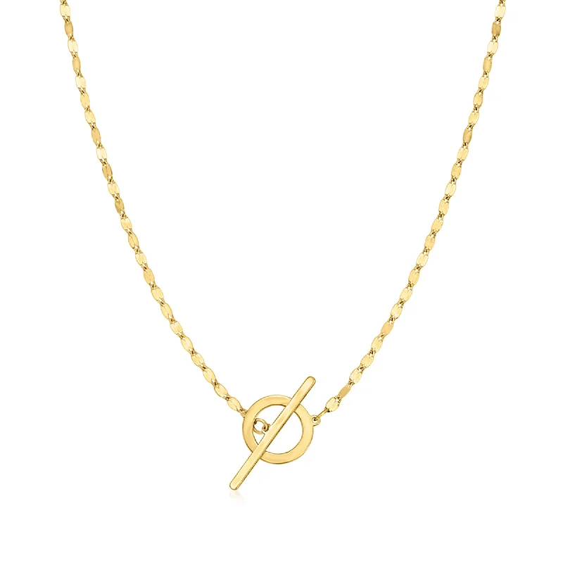 Premium Jewelry At Special Low Prices For A Limited Time Ross-Simons Italian 14kt Yellow Gold Lumachina Toggle Clasp Necklace