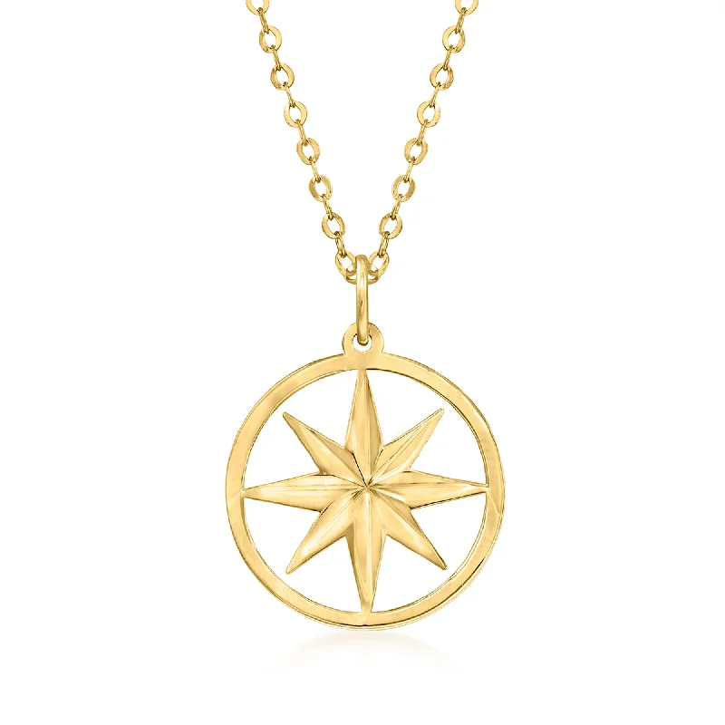 Ross-Simons Italian 14kt Yellow Gold North Star Necklace