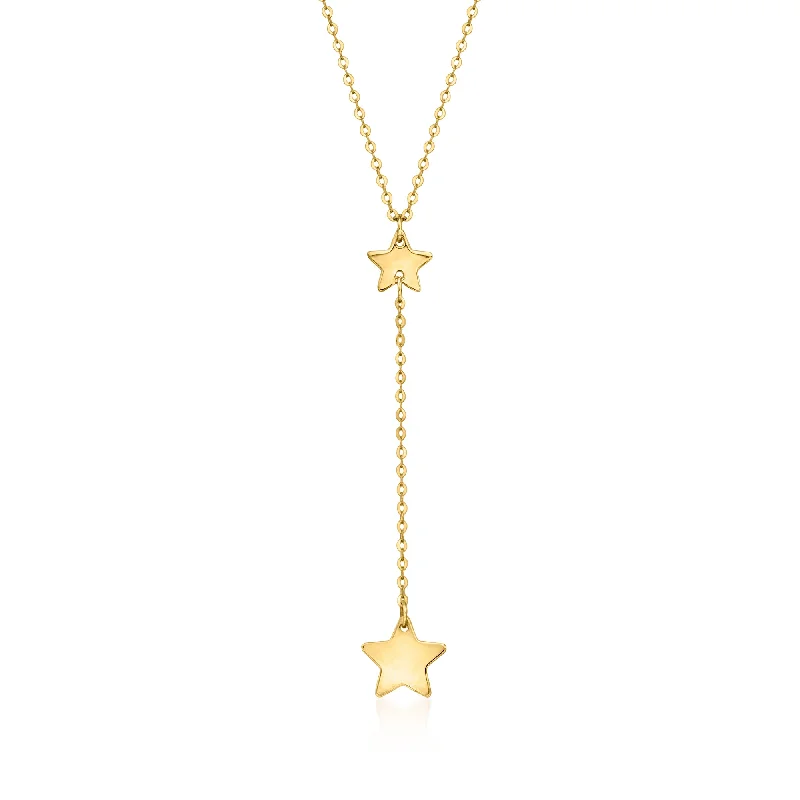 Luxury Jewelry At Unbeatable Discounts Ross-Simons Italian 14kt Yellow Gold Star Lariat Necklace