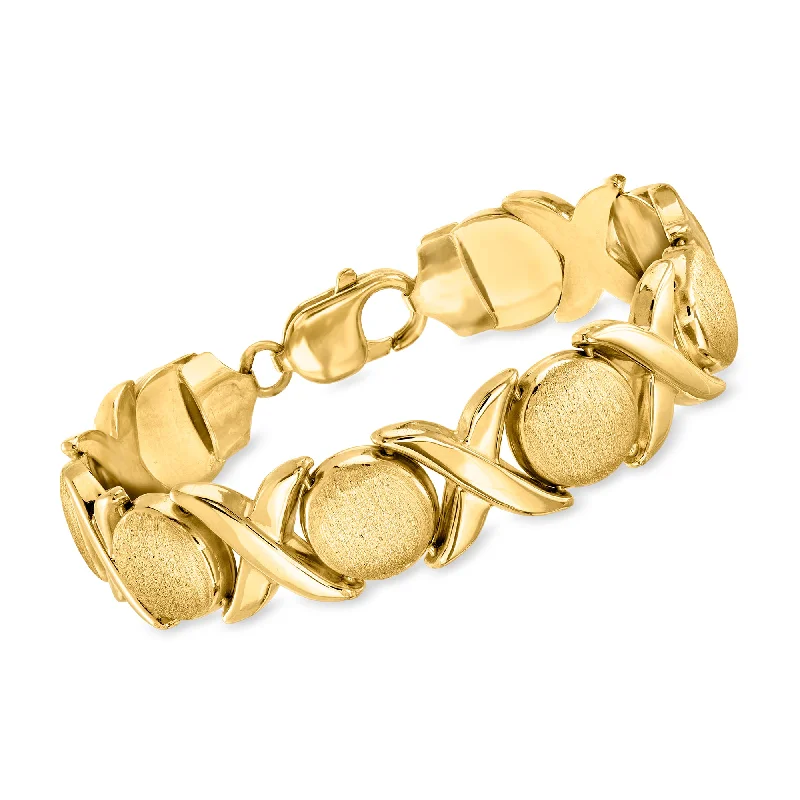 Trending Jewelry Styles Now At Limited-Time Discounts Ross-Simons Italian 18kt Gold Over Sterling Xo-Link Bracelet Trending Jewelry Styles Now At Limited-Time Discounts Ross-Simons Italian 18kt Gold Over Sterling Xo-Link Bracelet