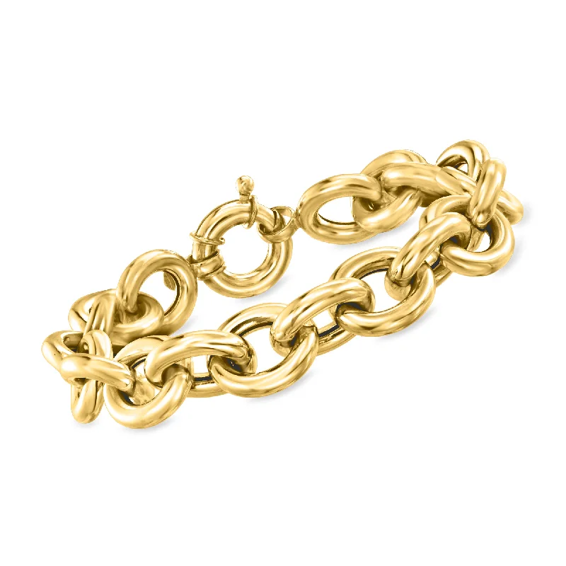 Ross-Simons Italian 18kt Yellow Gold Cable-Chain Bracelet