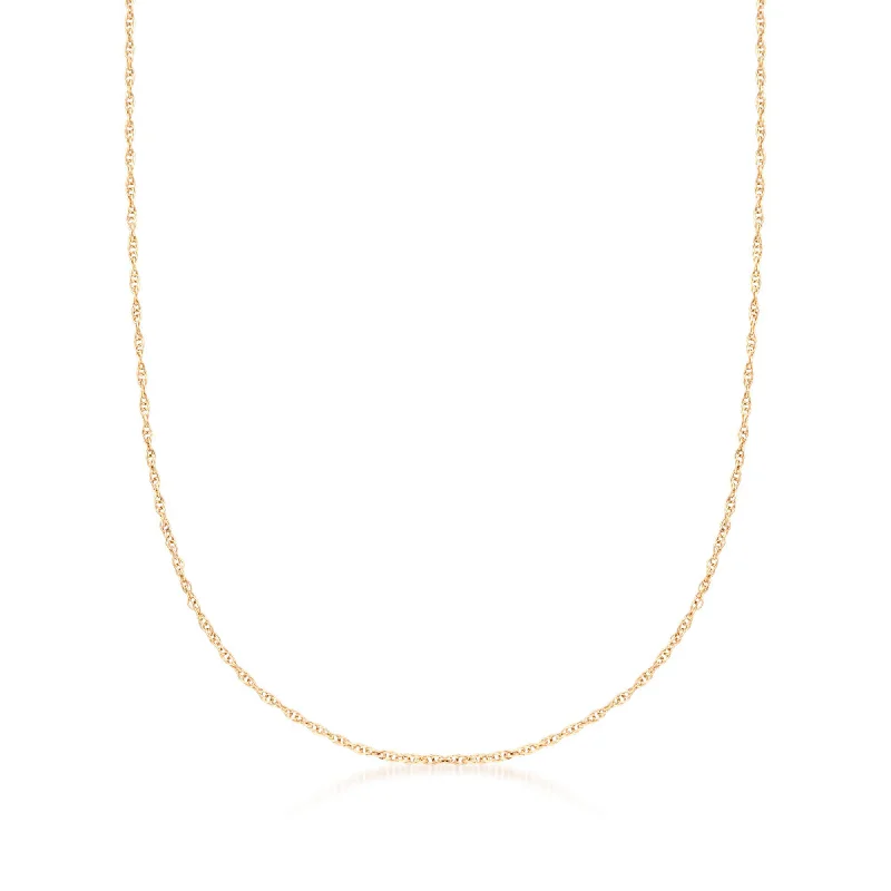 Best Jewelry Deals – Premium Quality At Exclusive Discounts Ross-Simons Italian 1mm 14kt Yellow Gold Rope Chain Necklace