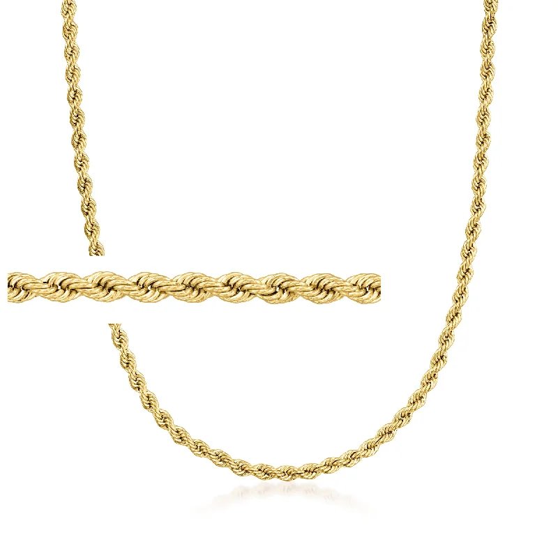 Jewelry Sale Alert – Shop Timeless Elegance Today Ross-Simons Italian 2.7mm 18kt Yellow Gold Rope-Chain Necklace