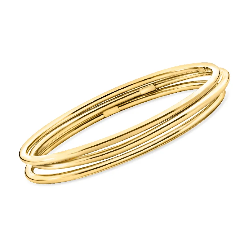 Affordable Luxury Jewelry For Every Occasion Ross-Simons Italian 22kt Gold Over Sterling Jewelry Set: 3 Polished Bangle Bracelets Affordable Luxury Jewelry For Every Occasion Ross-Simons Italian 22kt Gold Over Sterling Jewelry Set: 3 Polished Bangle Bracelets