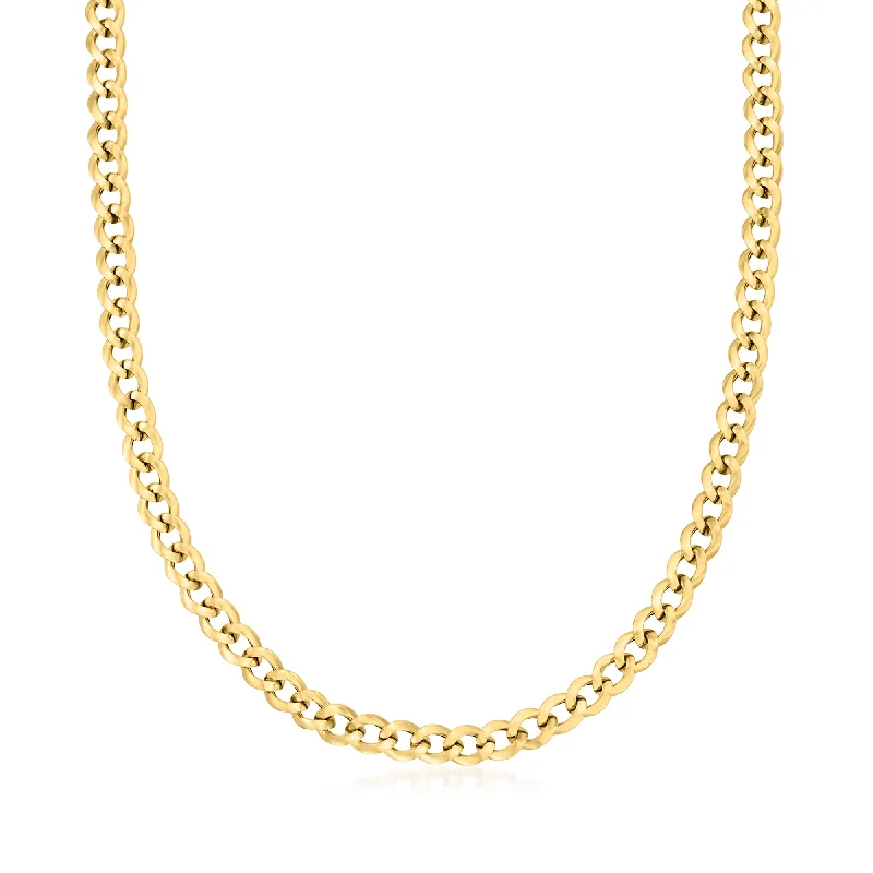 Ross-Simons Italian 6mm 18kt Yellow Gold Curb-Link Chain Necklace