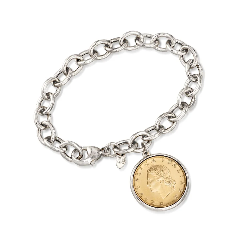 Special Jewelry Deals – Upgrade Your Collection Ross-Simons Italian Genuine 20-Lira Coin Charm Bracelet in Sterling Silver Special Jewelry Deals – Upgrade Your Collection Ross-Simons Italian Genuine 20-Lira Coin Charm Bracelet in Sterling Silver