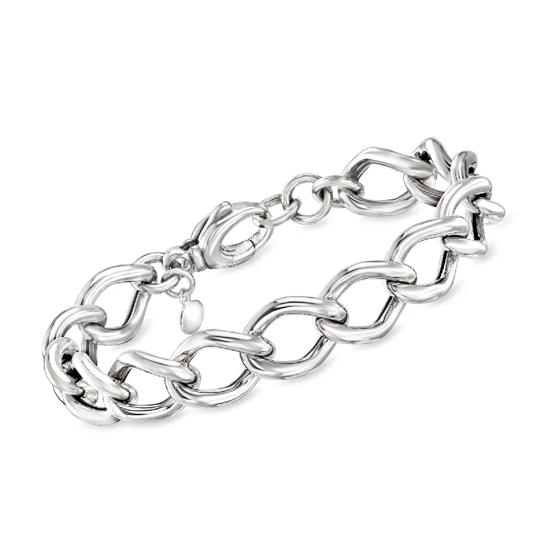 Timeless Elegance Now At Special Discounts Ross-Simons Italian Sterling Silver Curb-Link Bracelet Timeless Elegance Now At Special Discounts Ross-Simons Italian Sterling Silver Curb-Link Bracelet