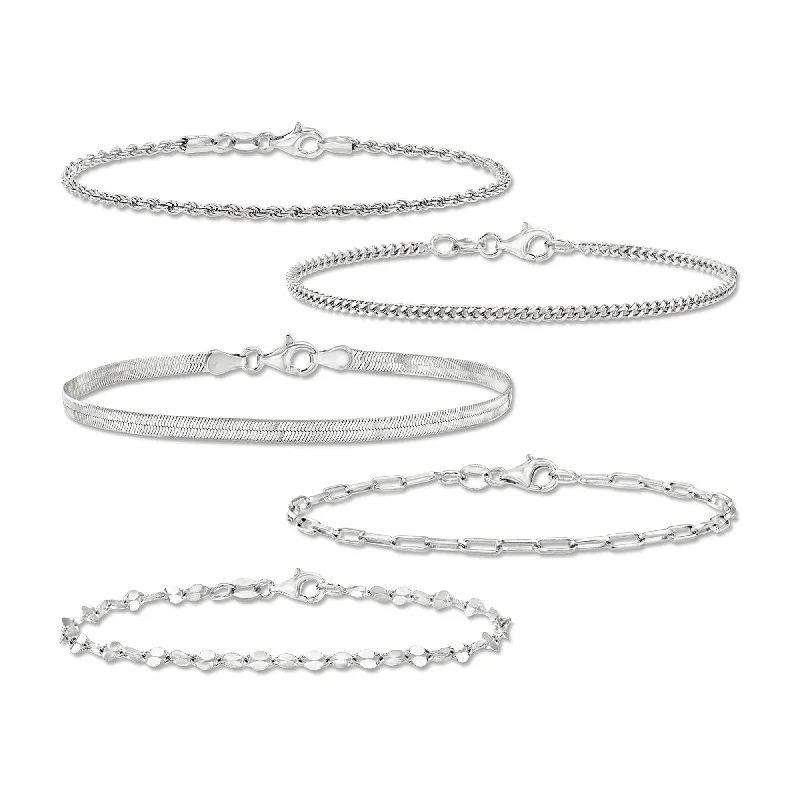 Unmissable Jewelry Clearance – Final Reductions Ross-Simons Italian Sterling Silver Jewelry Set: 5 Chain Bracelets Unmissable Jewelry Clearance – Final Reductions Ross-Simons Italian Sterling Silver Jewelry Set: 5 Chain Bracelets