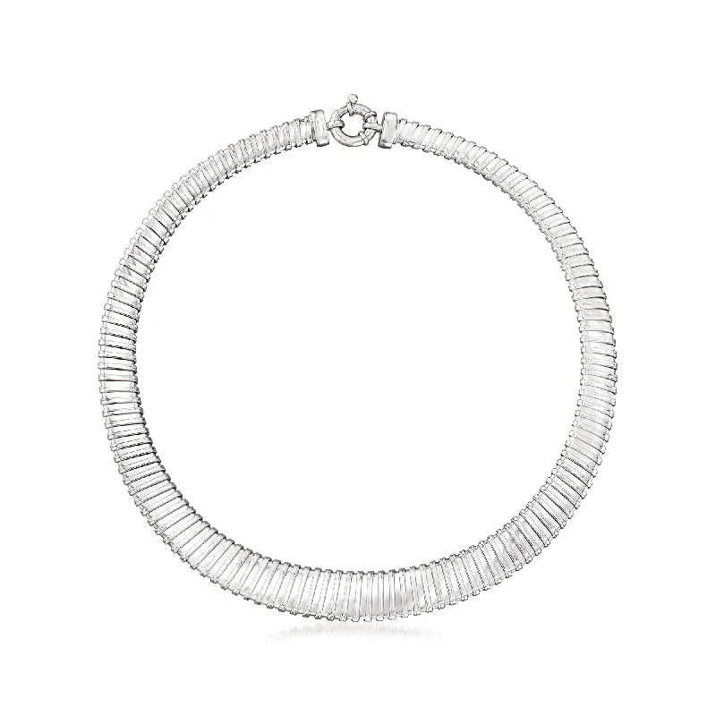 Exclusive Jewelry Markdowns – Limited-Time Offer Ross-Simons Italian Sterling Silver Tubogas Necklace