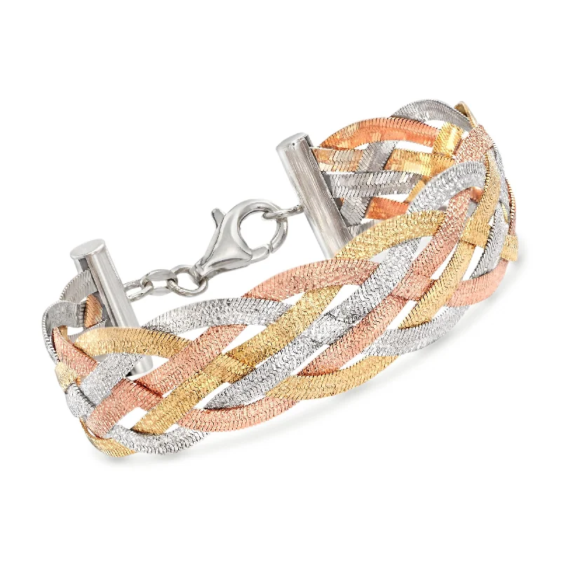 Limited-Time Jewelry Sale – Don't Miss These Deals Ross-Simons Italian Tri-Colored Sterling Silver Reversible Braid Bracelet Limited-Time Jewelry Sale – Don't Miss These Deals Ross-Simons Italian Tri-Colored Sterling Silver Reversible Braid Bracelet