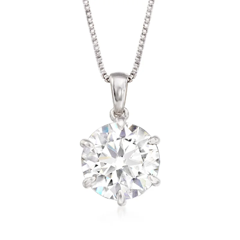 Ross-Simons Moissanite Solitaire Necklace in Sterling Silver