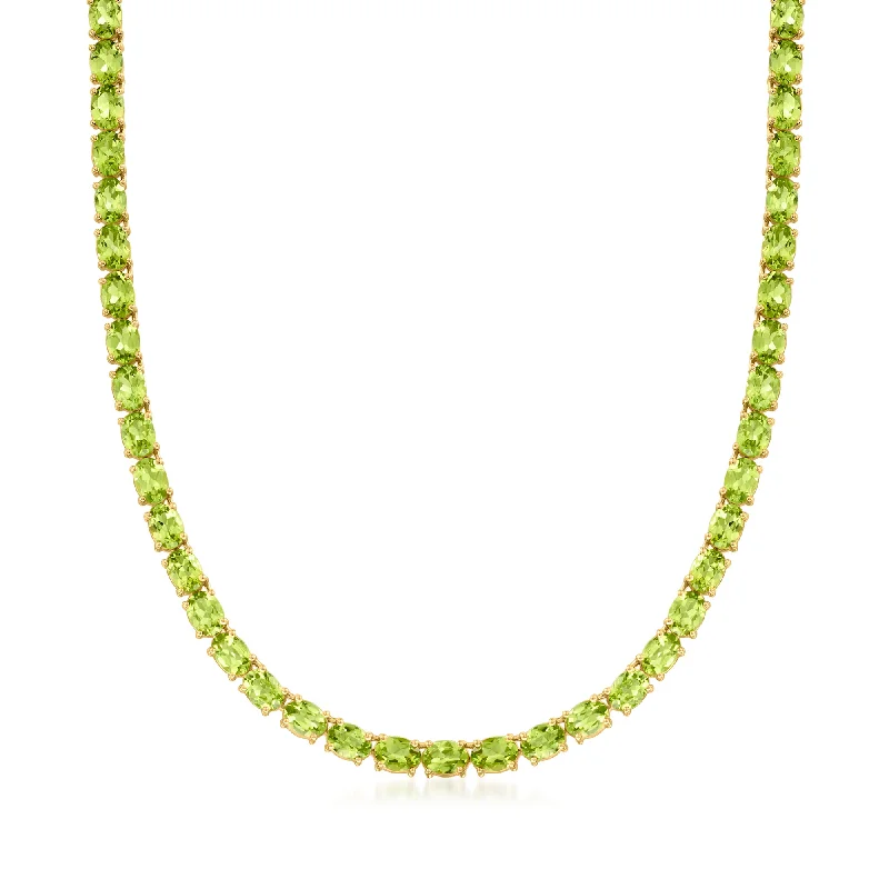 Unique Jewelry For Less – Shop The Sale Now Ross-Simons Peridot Tennis Necklace in 18kt Gold in Sterling