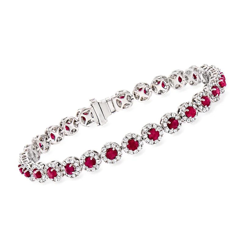 Affordable Elegance – Special Jewelry Sale Now Live Ross-Simons Ruby and Diamond Tennis Bracelet in 14kt White Gold Affordable Elegance – Special Jewelry Sale Now Live Ross-Simons Ruby and Diamond Tennis Bracelet in 14kt White Gold
