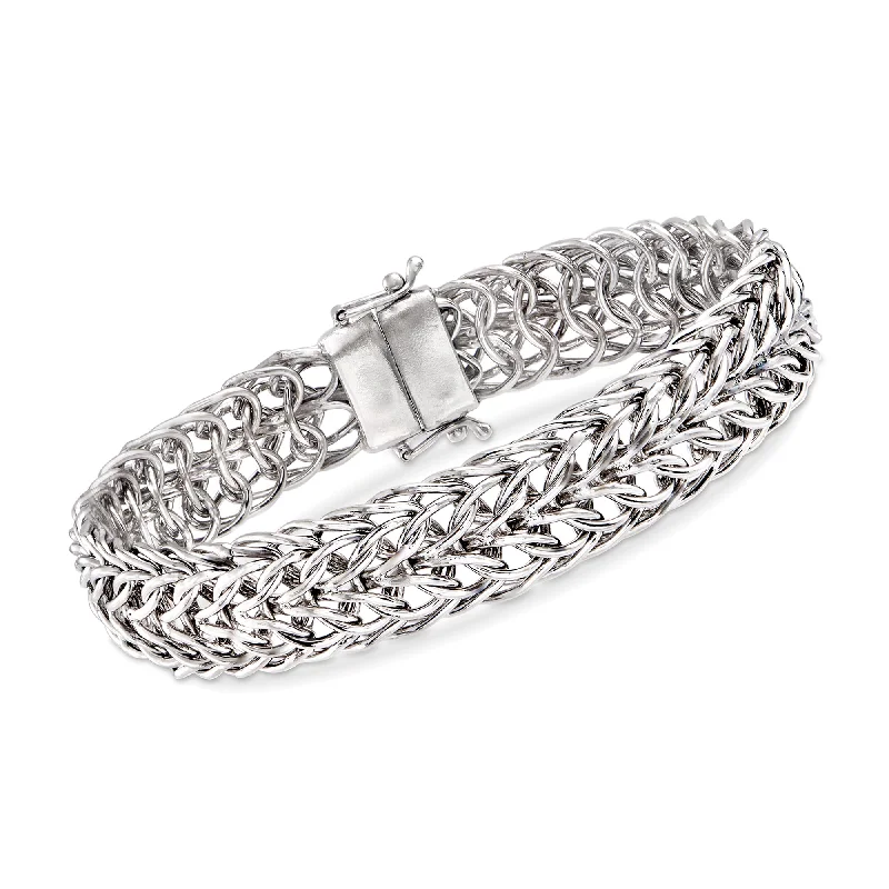 Shop Fine Jewelry With Exclusive Savings Ross-Simons Sedusa-Link Bracelet in Sterling Silver With Magnetic Clasp Shop Fine Jewelry With Exclusive Savings Ross-Simons Sedusa-Link Bracelet in Sterling Silver With Magnetic Clasp