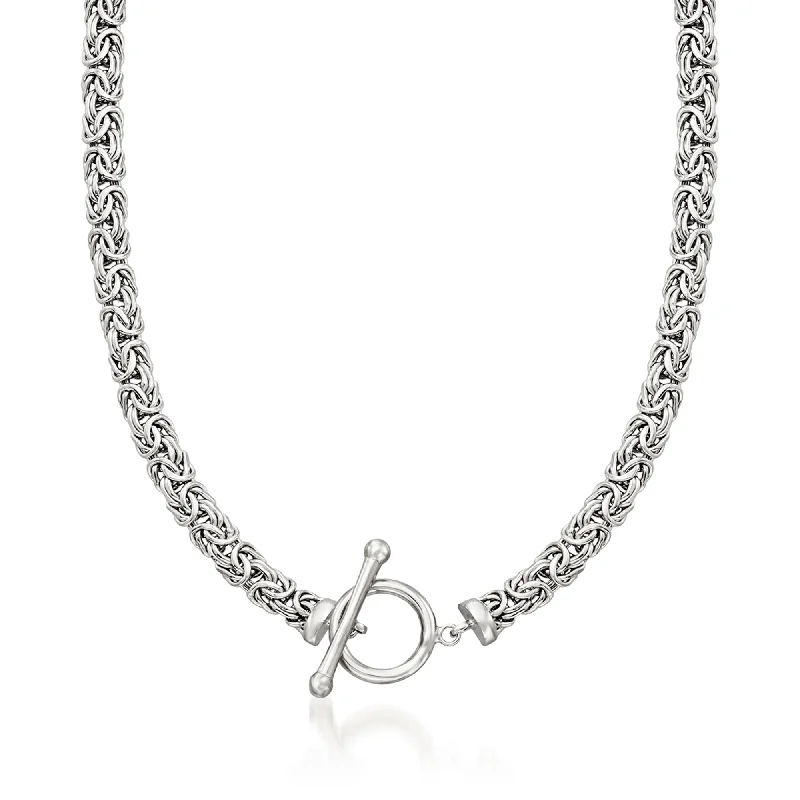 Holiday Jewelry Sale – Perfect Gifts At The Best Prices Ross-Simons Sterling Silver Byzantine Toggle Necklace. 16 inches