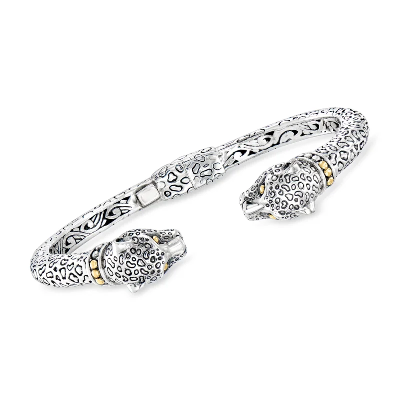 Glamorous Jewelry, Glamorous Deals – Shop Now Ross-Simons Sterling Silver Jaguar Head Cuff Bracelet With 18kt Yellow Gold Glamorous Jewelry, Glamorous Deals – Shop Now Ross-Simons Sterling Silver Jaguar Head Cuff Bracelet With 18kt Yellow Gold