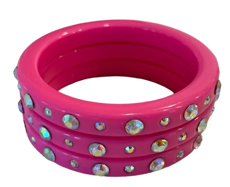 Jewelry Deals That Outshine The Rest Shimmer Bangles In Pink