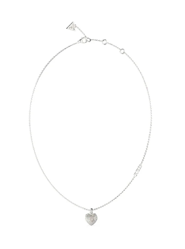 Grab Stylish Jewelry Before The Sale Ends Silver Amami Crystal Heart Necklace