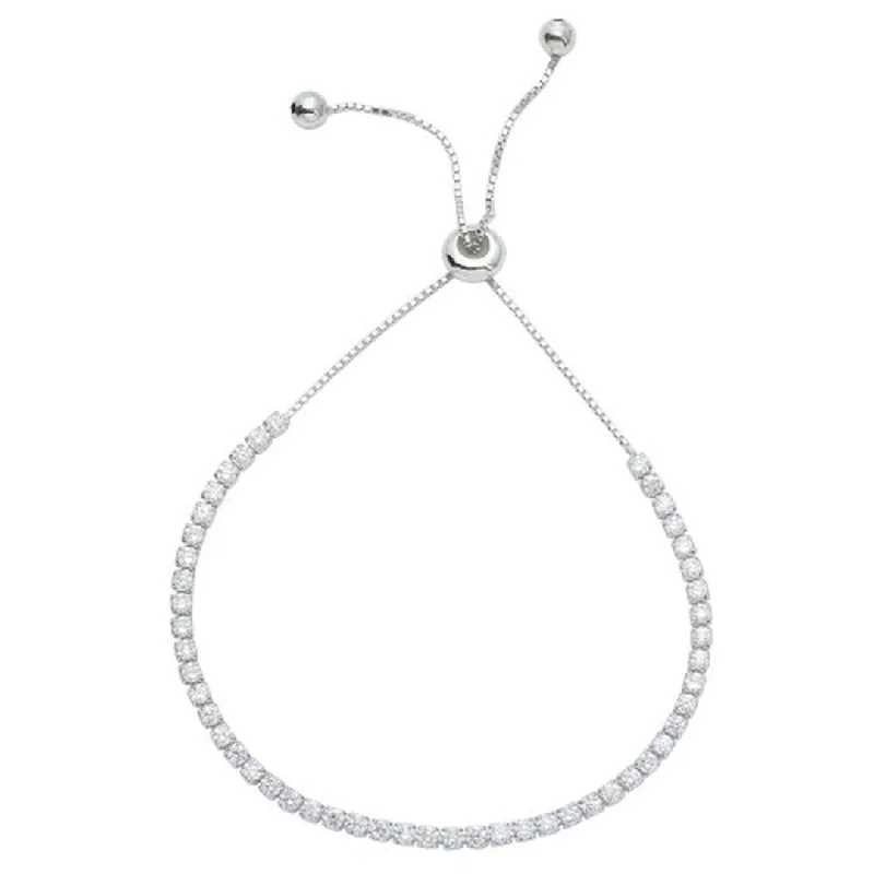 Adornia Slider Tennis Bracelet silver