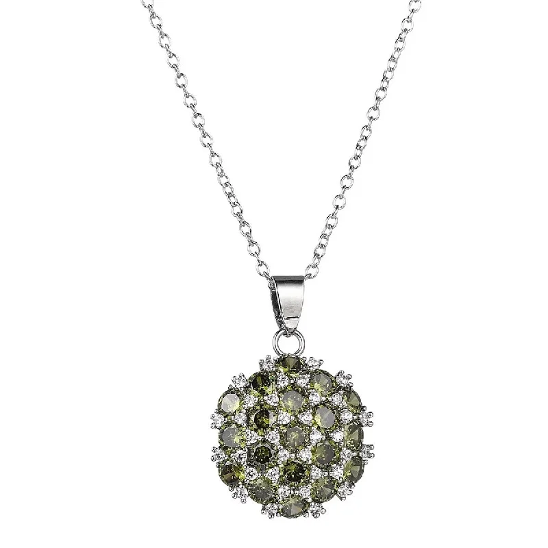 Jewelry Deals That Sparkle – Shop Today Silver Tone Olive Flower Cluster Pendant Necklace