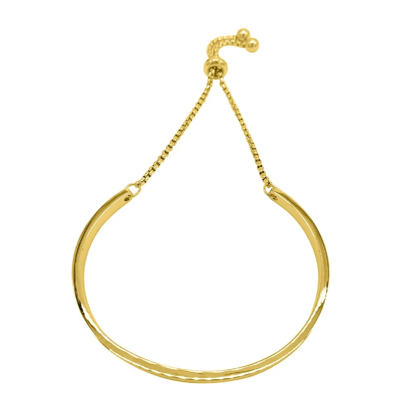 Buy More, Save More On Stunning Jewelry Pieces Tarnish Resistant 14K Gold Plated Curved Bar Slider Bracelet Buy More, Save More On Stunning Jewelry Pieces Tarnish Resistant 14K Gold Plated Curved Bar Slider Bracelet