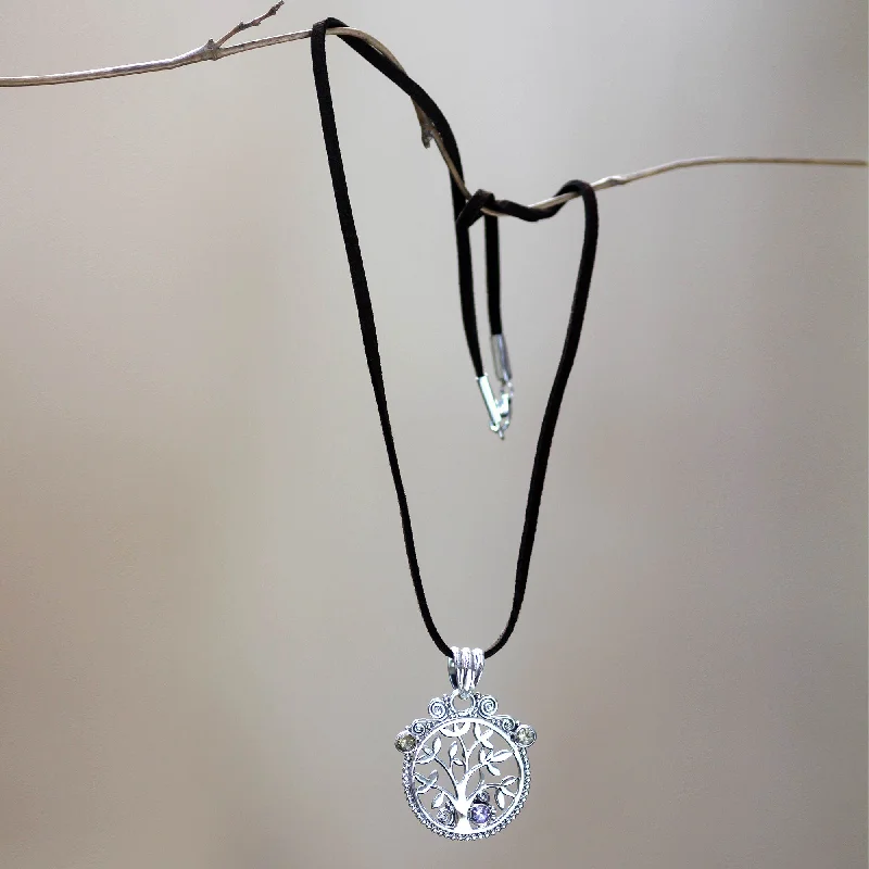 Jewelry Sale – Exclusive Styles At Lower Prices Tree in Paradise Citrine Amethyst & Silver Necklace