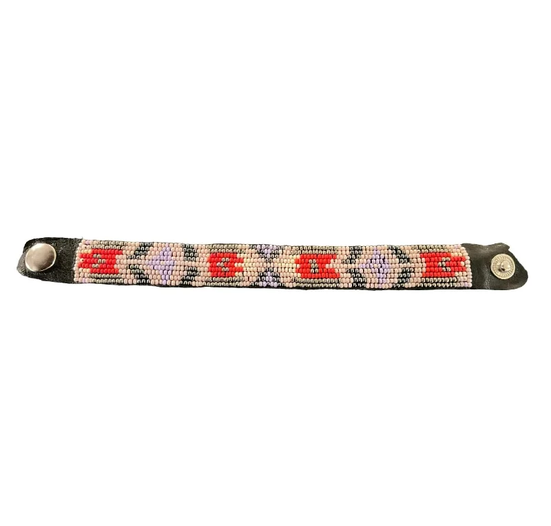Luxury Jewelry At Unbeatable Discounts Unisex Leather Beaded Bracelet In Mosma