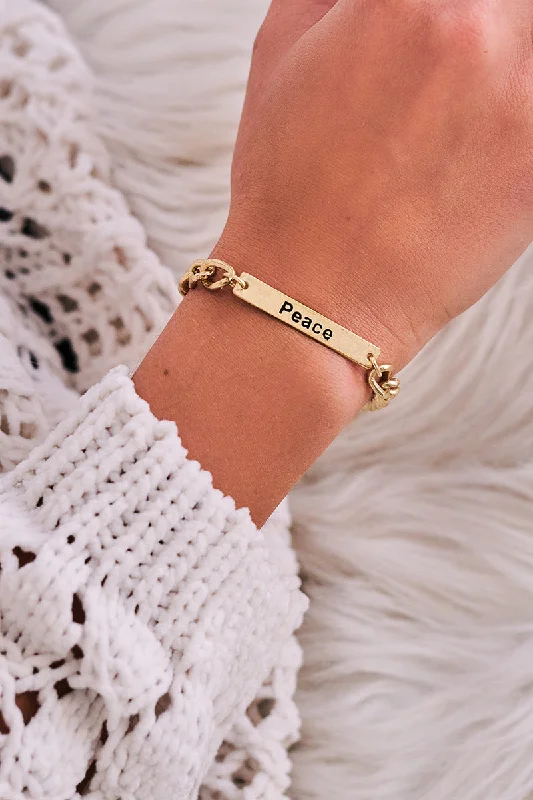 We Come In Peace Bracelet (Gold)