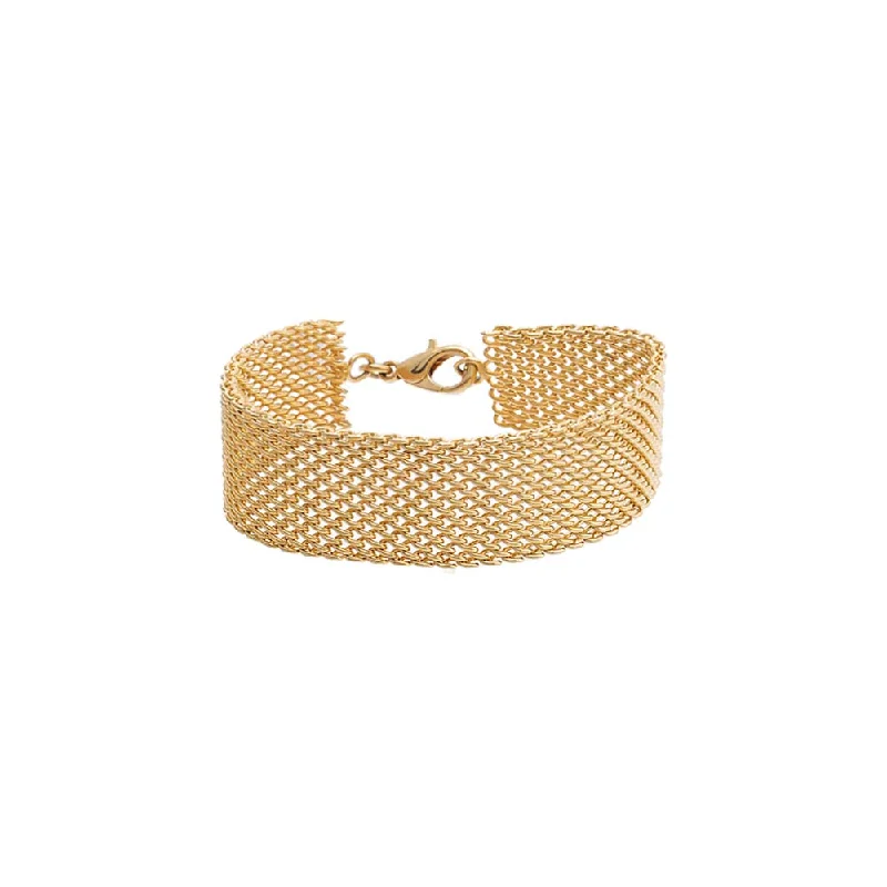 Sparkle For Less – Shop Jewelry Deals Now Wide Mesh Chain Bracelet