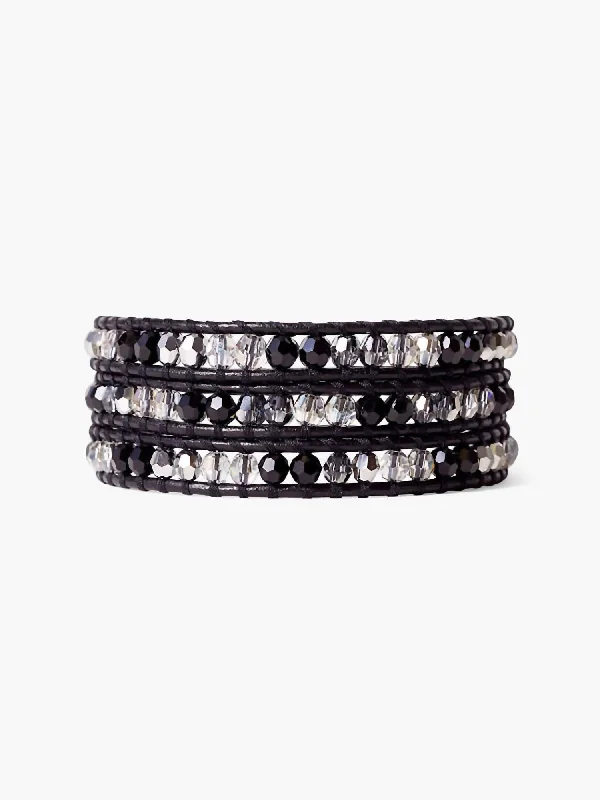 Luxury Jewelry Without The Luxury Price Tag Women's 3 Wrapped Bracelet In Black Mix
