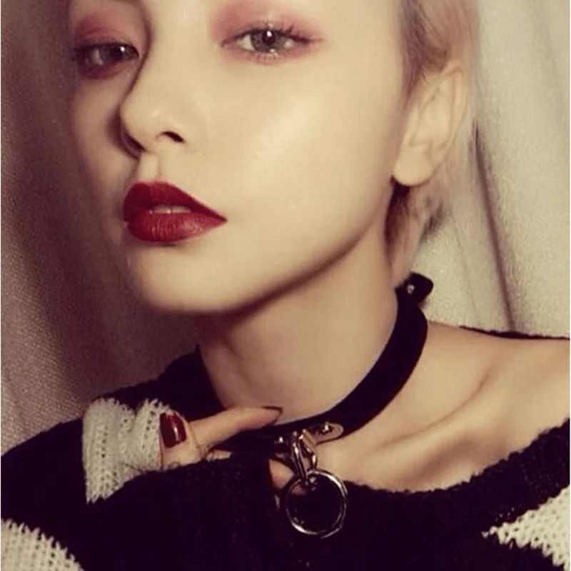 Unbeatable Offers On Luxury And Everyday Jewelry Women's Punk Faux Leather O-Ring Choker Necklace