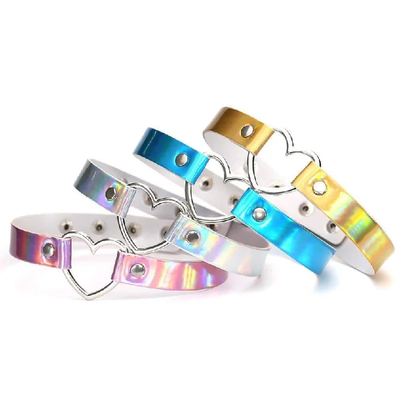 Timeless Jewelry, Timeless Savings – Don't Wait Women's Punk Harajuku Laser Heart Choker Necklace