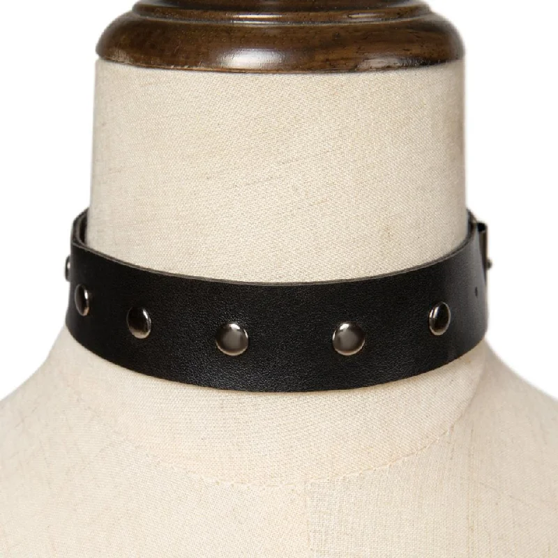 Women's Steampunk Nailed Buckle Choker