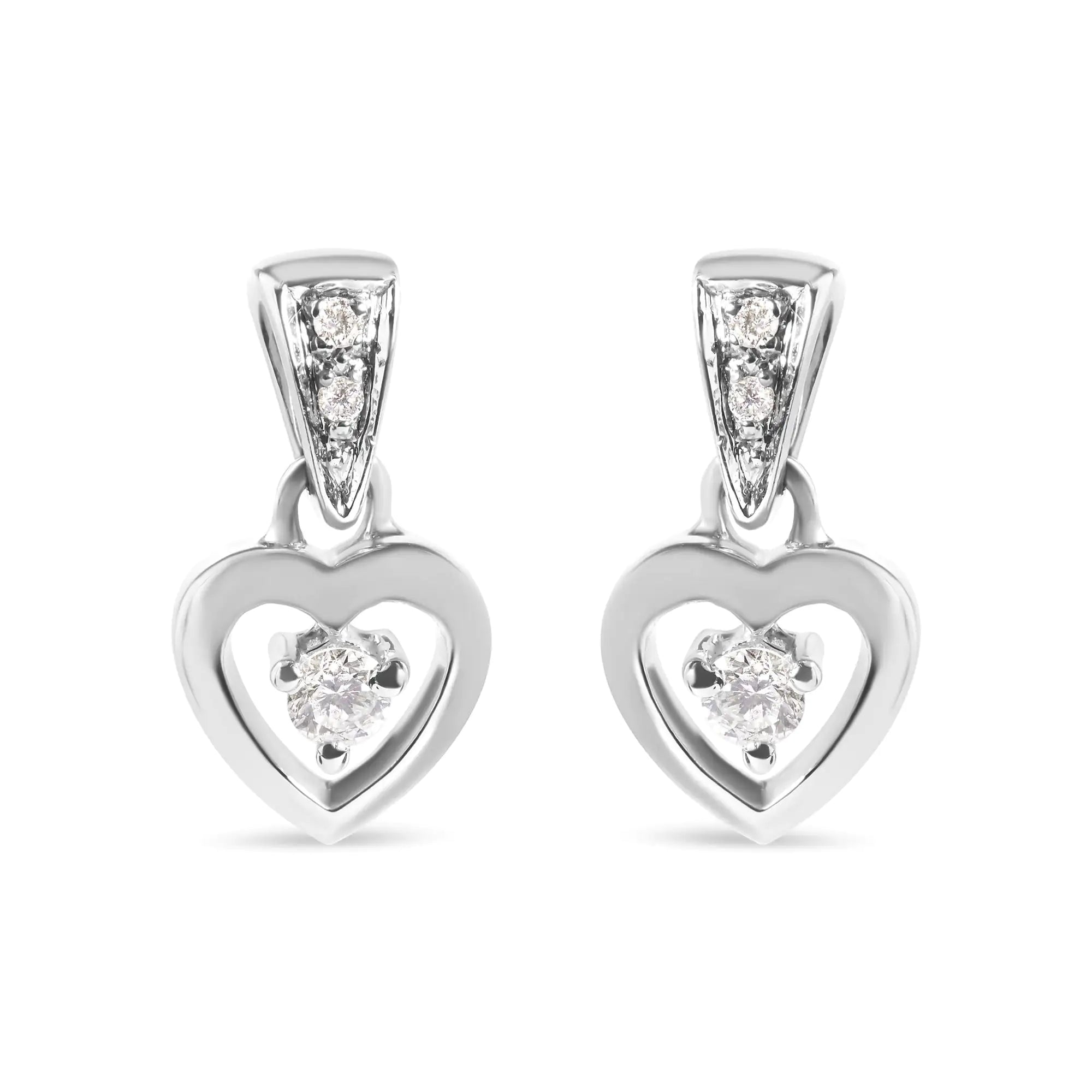 Seasonal Jewelry Deals – Elevate Your Style 14K White Gold with Diamond Heart Earrings Seasonal Jewelry Deals – Elevate Your Style 14K White Gold with Diamond Heart Earrings