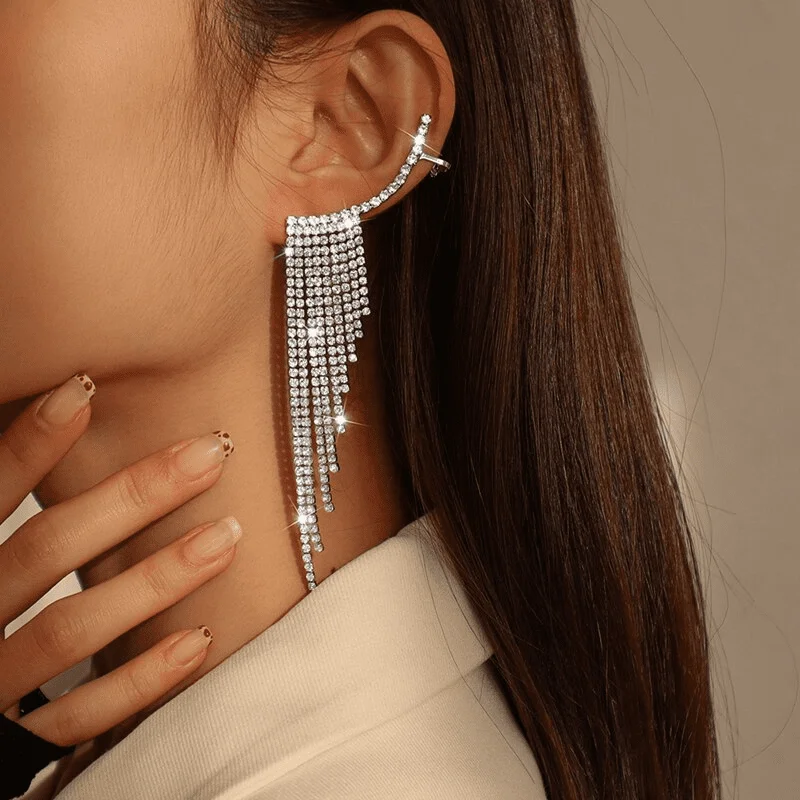 Big Savings On Your Favorite Jewelry Pieces Long Full Rhinestone Earrings