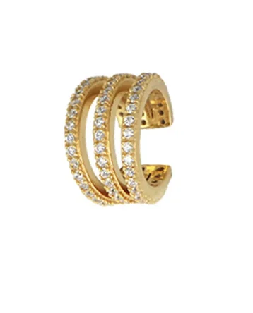 Upgrade Your Collection With Our Limited-Time Jewelry Sale Pave Triple Stack Ear Cuff by Jurate