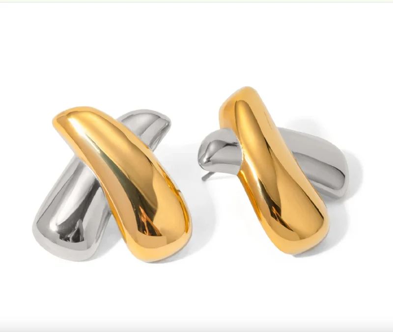 Affordable Elegance – Premium Jewelry At Special Prices The Two Tone Earring by Kristalize