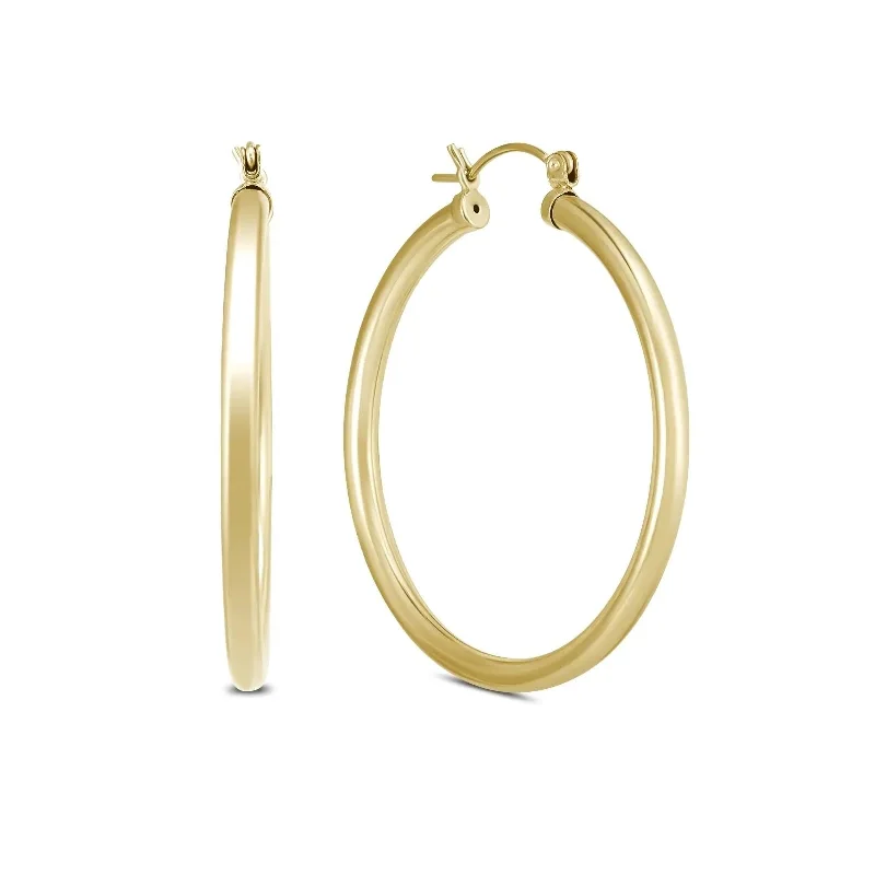 Limited-Time Jewelry Sale – Don't Miss Out On Dazzling Discounts 14k Yellow Gold 3MM Thick Tube Hoop Earrings