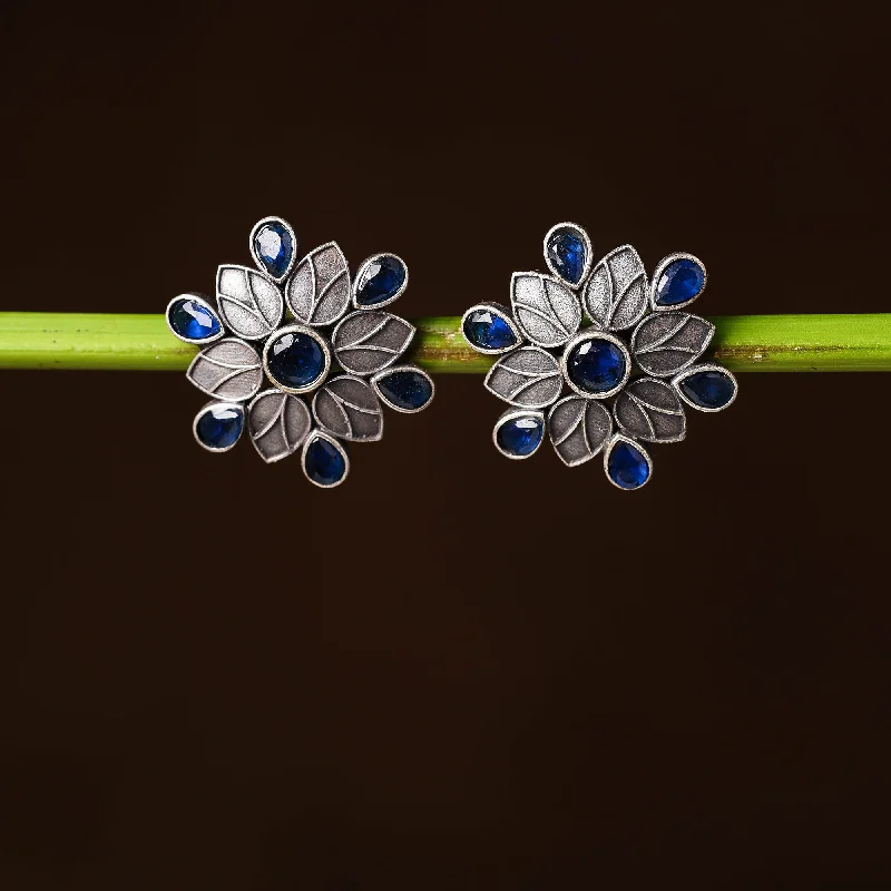 Shop Signature Jewelry Styles At Exclusive Prices Antique Silver Finish Oxidised Brass Base Stone Work Stud Earrings
