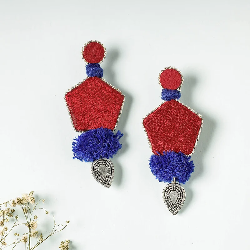 Handcrafted Mashru Weaving Earrings