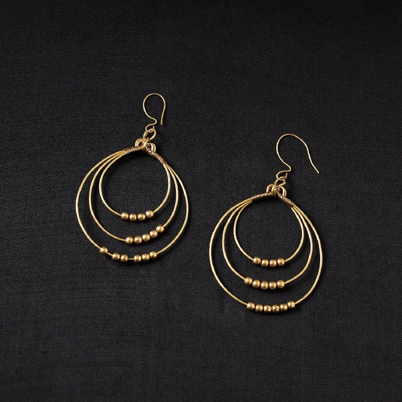 Romantic Heart-Shaped Jewelry For Special Gifts Brass Metal Handcrafted Dokra Earrings by Asalkaar