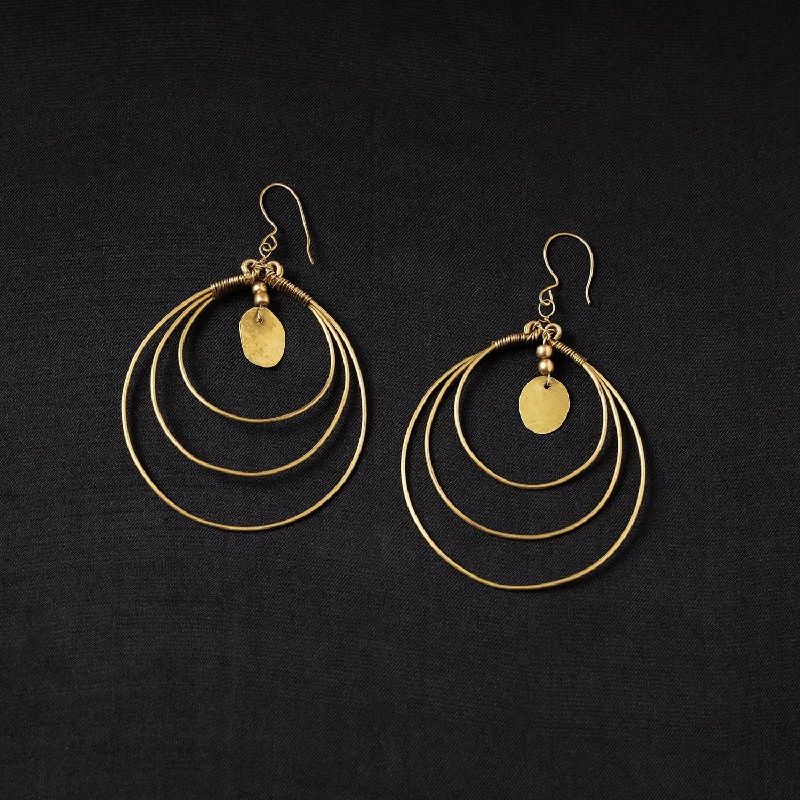 Modern Statement Jewelry For Bold Styling Brass Metal Handcrafted Dokra Earrings by Asalkaar