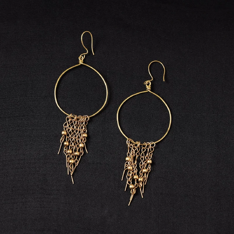 Handmade Pearl Jewelry For Timeless Elegance Brass Metal Handcrafted Dokra Earrings by Asalkaar