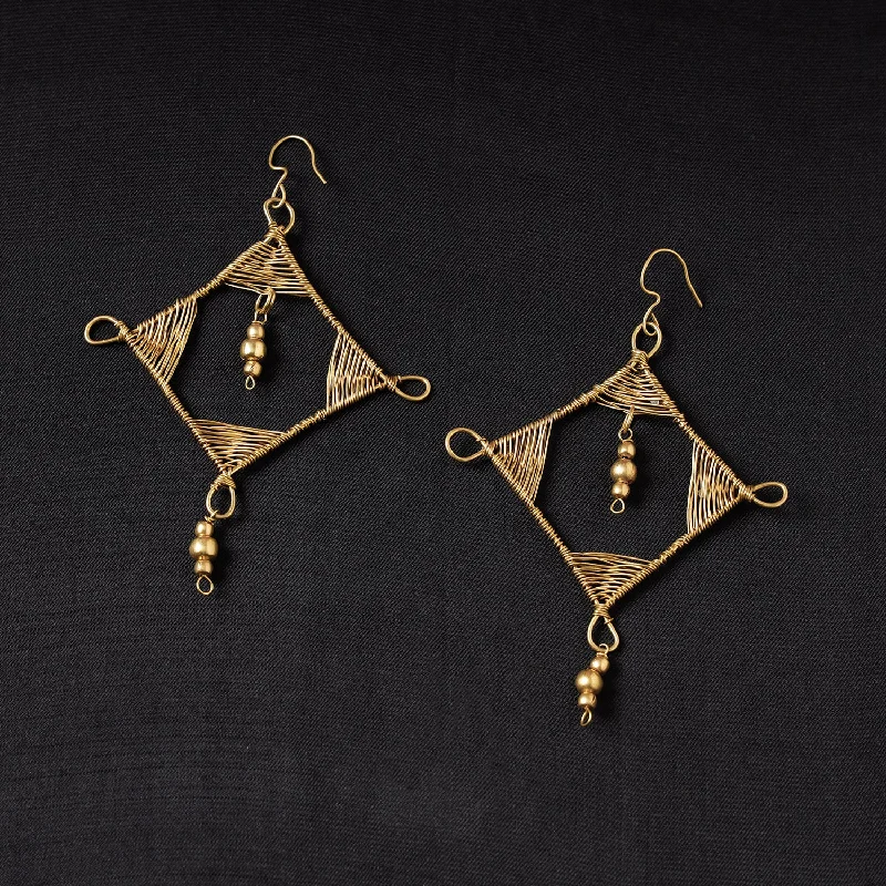 Shine Bright With Our Special Jewelry Promotions Brass Metal Handcrafted Dokra Earrings by Asalkaar