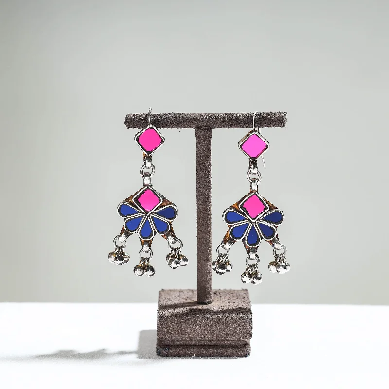 Antique Glass Encrusted Tribal GS Earrings