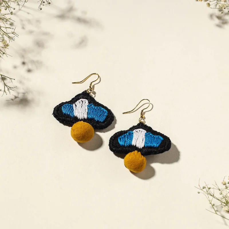 Special Offers On Handcrafted And Designer Jewelry Hand Embroidered Gamcha Fabart Earrings by Rangila Dhaga