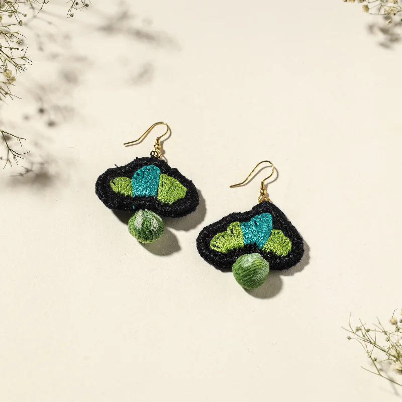 Exclusive Online Discounts On Stylish Jewelry Hand Embroidered Gamcha Fabart Earrings by Rangila Dhaga