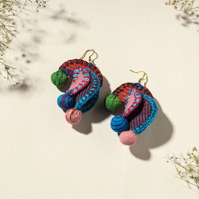Premium Diamond Jewelry For Unforgettable Moments Handcrafted Gamcha Fabart Earrings by Rangila Dhaga