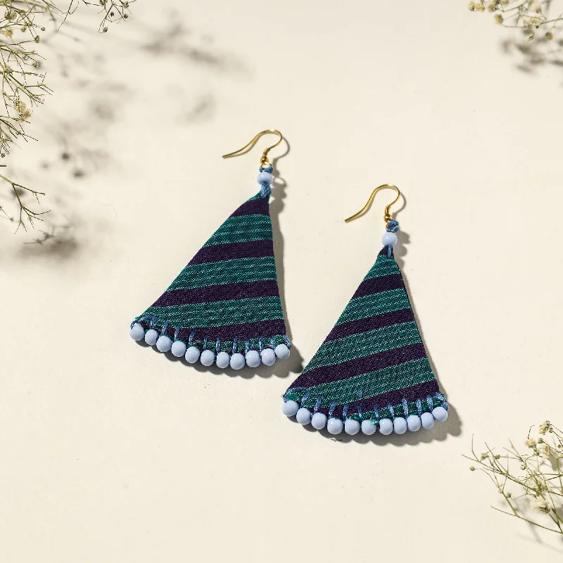 Personalized Engraved Jewelry For Meaningful Gifts Handcrafted Gamcha Fabart Beadwork Earrings by Rangila Dhaga